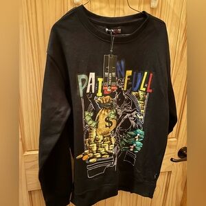 Black Pike Graphic “paid in full” Men's Sweatshirt size XL-nwt